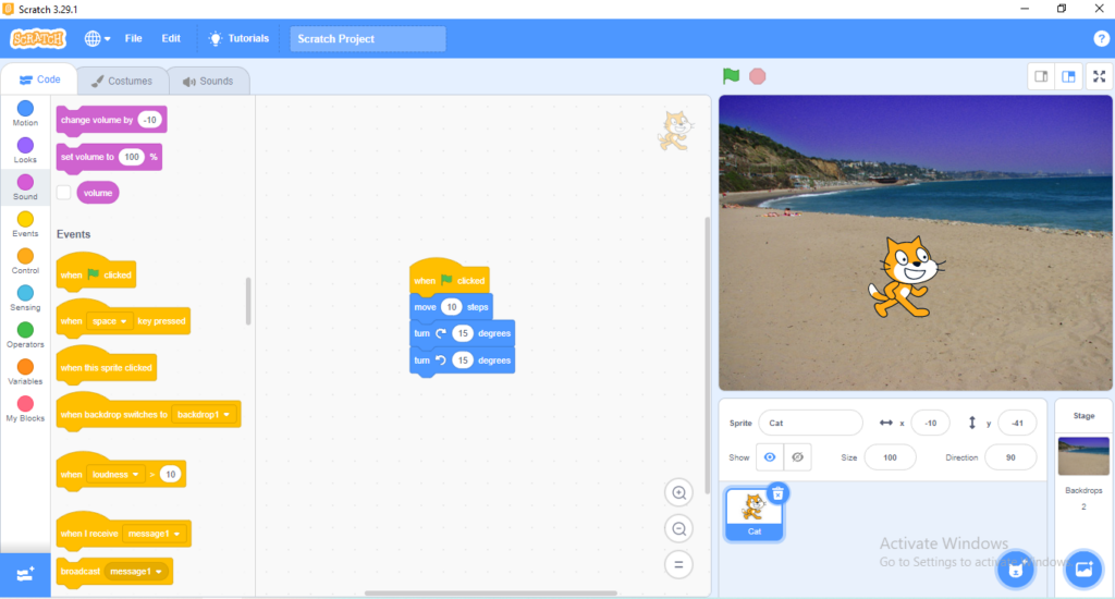  Introducing to scratch programming